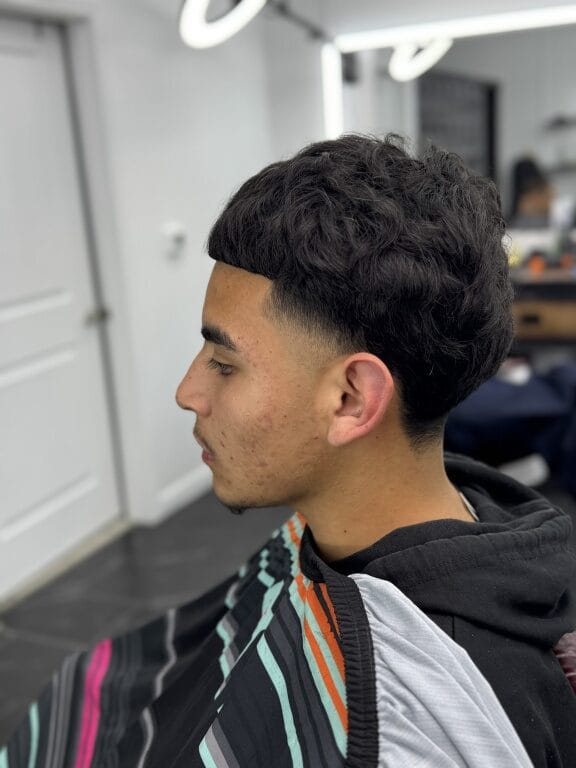 Textured haircut style