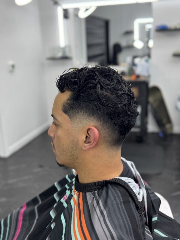 Curly fade styling